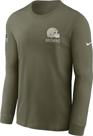 Nike Cleveland Browns Salute to Service Nike Mens NFL Long-Sleeve T-Shirt in Brown | NKAC2DHA28-W7L