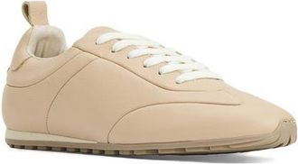 Aquatalia Oasis Weatherproof Sneaker in Pebble Sand Leather at Nordstrom, Size 7.5
