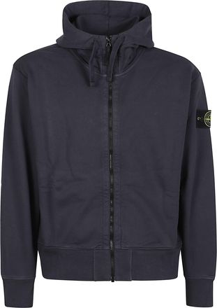 Stone Island Cropped Boxy Full-Zip Hooded Sweatshirt