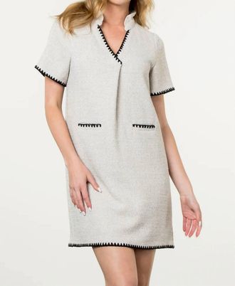 THML Clothing Short Sleeve Dress In Cream