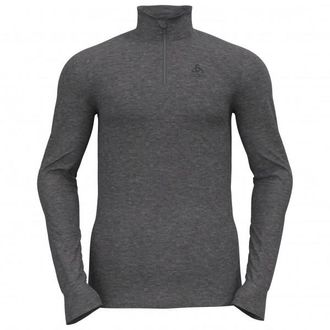 Odlo BL Top Turtle Neck L/S Half Zip Active Warm Kunstfaserunterwäsche für Herren | grau
