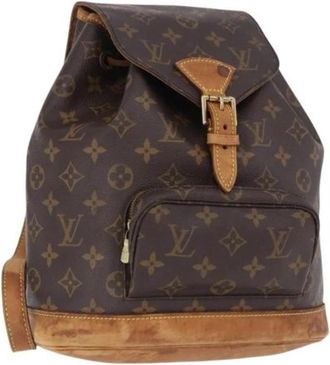 Louis Vuitton Tweedehands Canvas Louis Vuitton tassen - Dames - Vintage Rugzakken - Bruin - ONE Size - Vintage