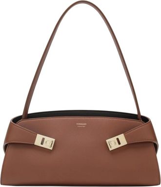 Ferragamo Bolso Hombro Hug East-West - Bags - Mujer - Marr&oacute;n - ONE SIZE