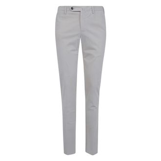PT01 Pantalones Chino de Algod&oacute;n El&aacute;stico - Trousers - Hombre - Blanco - 2XL