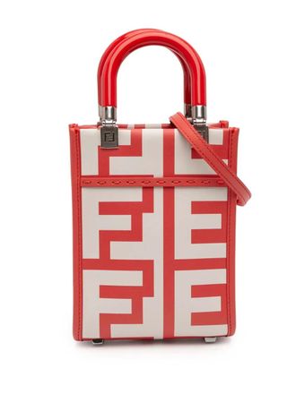 Fendi 2010-2025 Marc Jacobs Mini Leather Sunshine Shopper Tote satchel - Rosso