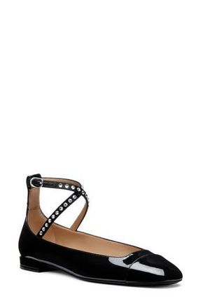 Stuart Weitzman Eden Crystal Embellished Flat in Black/Clear at Nordstrom Rack, Size 6.5