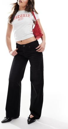 Daisy Street low rise boyfriend jeans in washed black