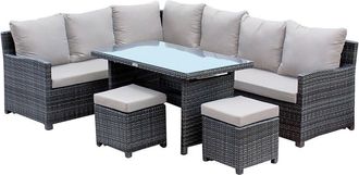 Panama Jack Ultra 5Pc Sectional Dining Set With Cushions