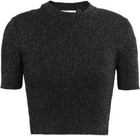 GCDS RIBBED LUREX CROP TOP