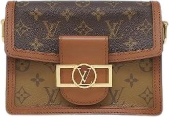 Louis Vuitton Pre-owned Dauphine Crossbody Bag - Dames - Vintage Schoudertas - Bruin - ONE Size - Leer - Vintage