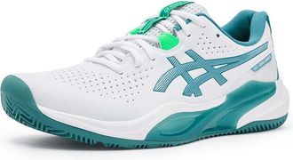 Asics Gel-Challenger 15 Padel Mens Tennis Shoes White/Misty Pine : 11.5 D - Medium
