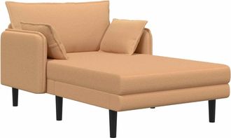 vidaXL Chaise Longue De Gran Tama&ntilde;o Beige Boucl&eacute; Vidaxl