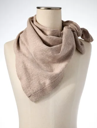 Talbots Charming Square Scarf - Cappuccino Heather - 001 Talbots