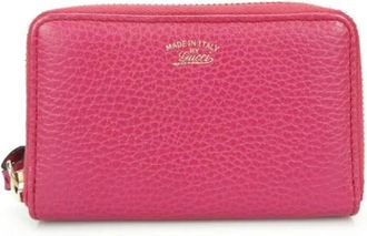 Gucci Tweedehands leren portemonnees - Dames - Vintage Accessoires - Roze - ONE Size - Vintage