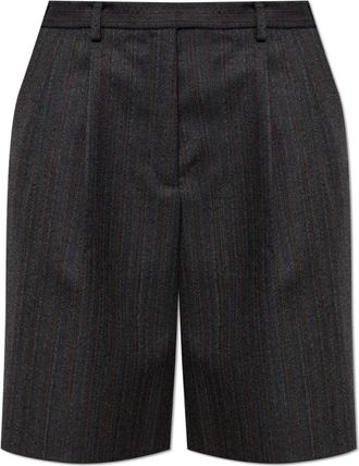 Jil Sander Wool Shorts - Dames - Bermuda - Grijs - XL - Korte Broeken