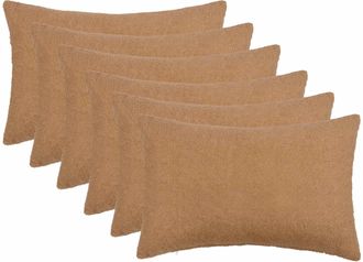 vidaXL Funda De Almohada 6 Pcs Heerlen Beige 30 X 50 Cm Boucl&eacute; Vidaxl