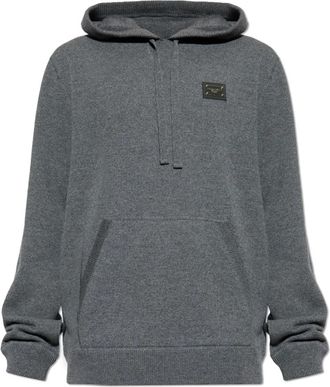 Dolce & Gabbana Wollen Hoodie Sweater - Heren - Hoodies - Grijs - S - Wol - Hoodies & sweatvesten