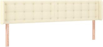 vidaXL Cabecero De Cuero Sint&eacute;tico Color Crema 163x16x78/88 Cm Vidaxl