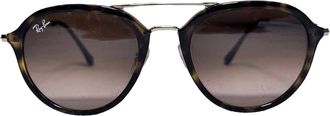 Ray-Ban Ray Ban RB4253 Double Bridge Aviator Sunglasses in Brown Acetate
