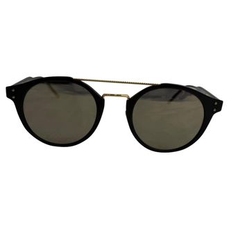Bottega Veneta Pre-owned Womens Round Tinted Sunglasses in Black Acetate - One Size