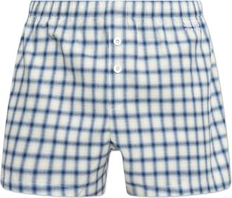 Maison Margiela Boxershorts met ruitpatroon - Heren - Onderbroek - Blauw - L - Katoen - Ondergoed