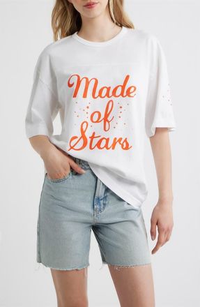 Junk Food Made of Stars Graphic Cotton T-Shirt in Vintage White at Nordstrom, Size X-Small