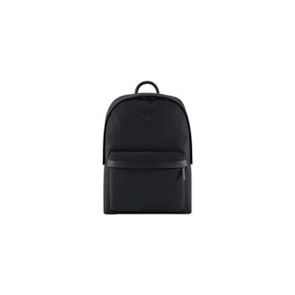 Emporio Armani Nylon Backpack with Double Zip- Black - male - Emporio Armani - Backpacks - Black - ONE SIZE - Bags