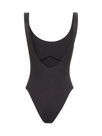 Brunello Cucinelli Womens One-Piece Swimsuit With Sparkling Details Brown Polyamide - Elastane Swimwear / Sea Clothing
