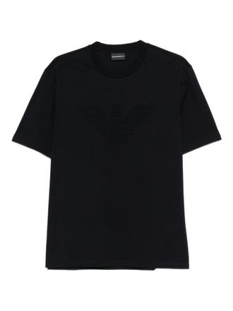 Emporio Armani Navy Blue Logo Crew Neck T-Shirt