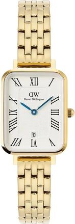 Daniel Wellington Orologio Quadro con Numeri Romani e Data - - Accessories - Donna - Giallo - ONE SIZE