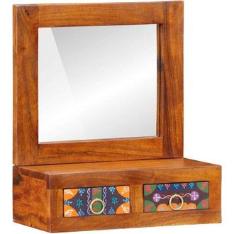 vidaXL Armadietto a muro con cassetto Marrone 40 x 20 x 50 cm - Vidaxl