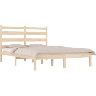 vidaXL Bed Frame without Mattress Solid Wood Pine Small Double vidaXL