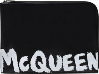 Alexander McQueen Wallets & Cardholders - Heren - Portefeuilles - Zwart - ONE Size - Leer - Accessoires