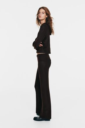H&M Knitted Yoga Pants in Dark Brown at Nordstrom, Size X-Large