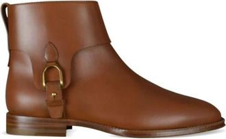 Ralph Lauren Reanne Enkellaars - Dames - Enkellaarsjes - Bruin - 35 1/2 EU - Leer - Schoenen