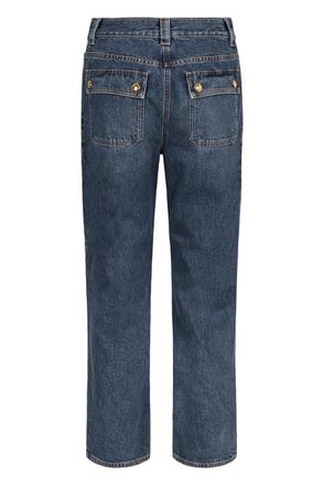 Elisabetta Franchi Womens High-rise Boyfriend Jeans - Medium Blue Cotton - Size 28 (Waist)