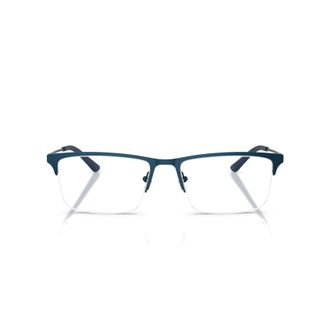 Emporio Armani 0ea1177 Square Semi-Rimless Eyeglasses with Sleek Blue Accents