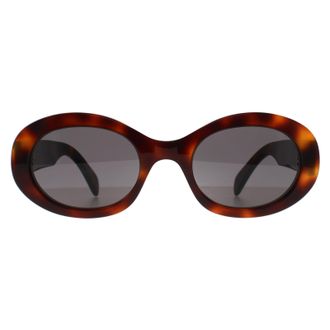 Celine Celine Ovaal Dames Glimmend Havana Grijs CL40194U Triomphe