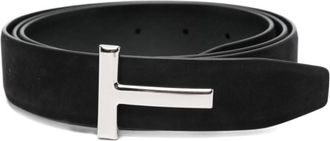 Tom Ford Black Logo Buckle Belt