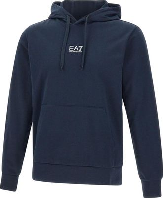 Emporio Armani Core Identity Cotton Hooded Sweatshirt - Heren - Hoodies - Blauw - S - Katoen - Hoodies & sweatvesten
