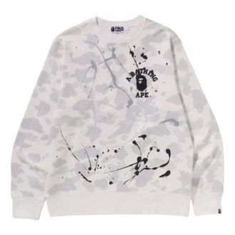 A Bathing Ape City Camo Painting Crewneck Sweatshirt White 1L80-113-006-WHT