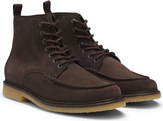 BOSS Crepe-outsole half boots in suede