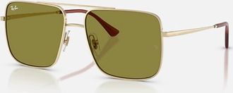 Ray-Ban Mens Orb3758 Sunglasses In Gold/green