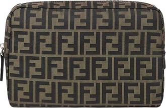 Fendi Clutch H26 - Heren - Toilettassen - Bruin - ONE Size - Tassen