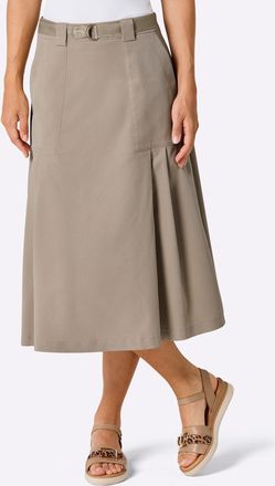 Cr&eacute;ation L A-Linien-Rock CREATION L PREMIUM, Damen, Gr. 36, beige, 63% Lyocell, 37% Polyester, unifarben, wadenlang, R&ouml;cke A-Linien-Rock