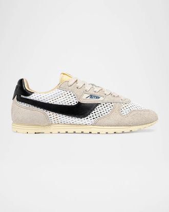 Autry Windspin Mesh and Suede Low-Top Sneakers
