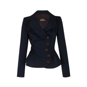 Vivienne Westwood Drunken Tailored Jacket - female - Vivienne Westwood - Blazers - Blue - S - Jackets