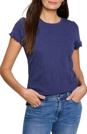 Nic+Zoe Lace Knit Cotton T-Shirt in Dusk at Nordstrom, Size Medium
