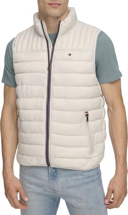 Tommy Hilfiger Mens Lightweight Packable Puffer Vest, Ice, 4X