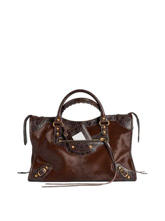 Balenciaga Le City medium pony hair and Arena leather